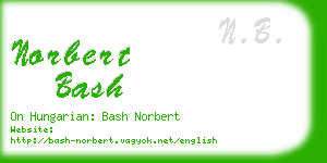 norbert bash business card